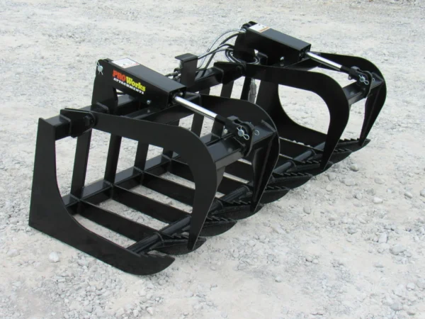 72" Dual Cylinder Root Grapple Bucket Attachment Fits Skid Steer Quick Attach - Image 2