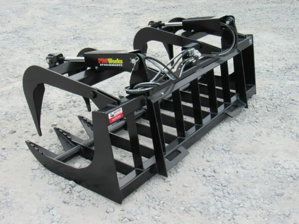 72" Dual Cylinder Root Grapple Bucket Attachment Fits Skid Steer Quick Attach - Image 3