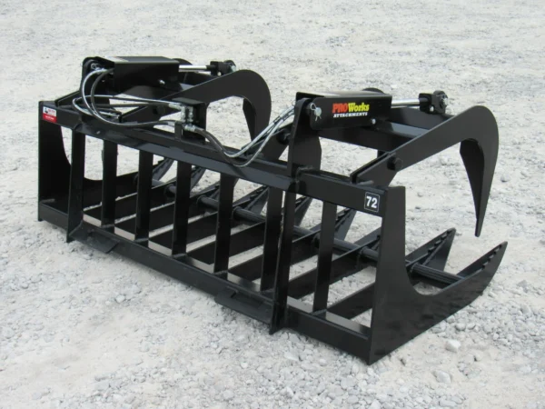 72" Dual Cylinder Root Grapple Bucket Attachment Fits Skid Steer Quick Attach - Image 5